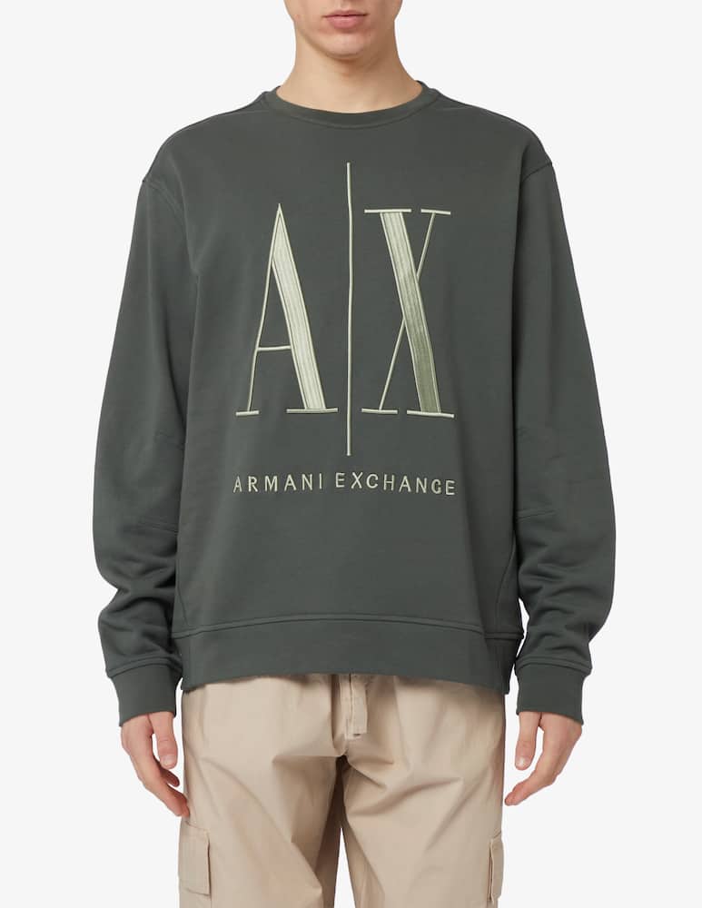 Armani Exchange Felpa girocollo icon french terry big logo - immagine 1 Armani Exchange Felpa girocollo icon french terry big logo - immagine 1