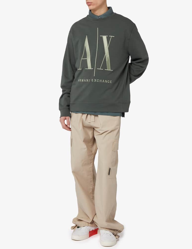 Armani Exchange Felpa girocollo icon french terry big logo - immagine 2 Armani Exchange Felpa girocollo icon french terry big logo - immagine 2