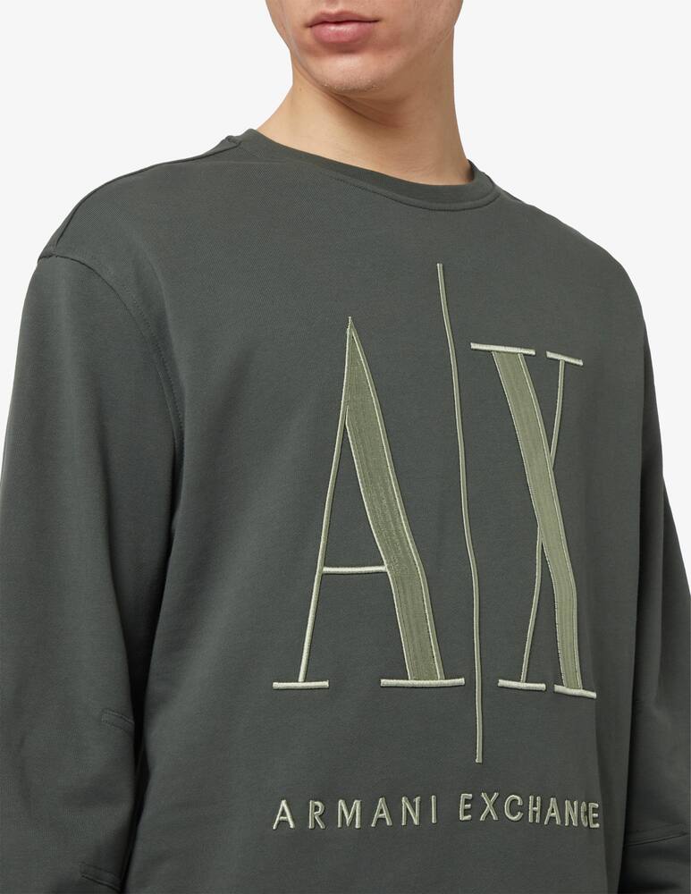 Armani Exchange Felpa girocollo icon french terry big logo - immagine 4 Armani Exchange Felpa girocollo icon french terry big logo - immagine 4