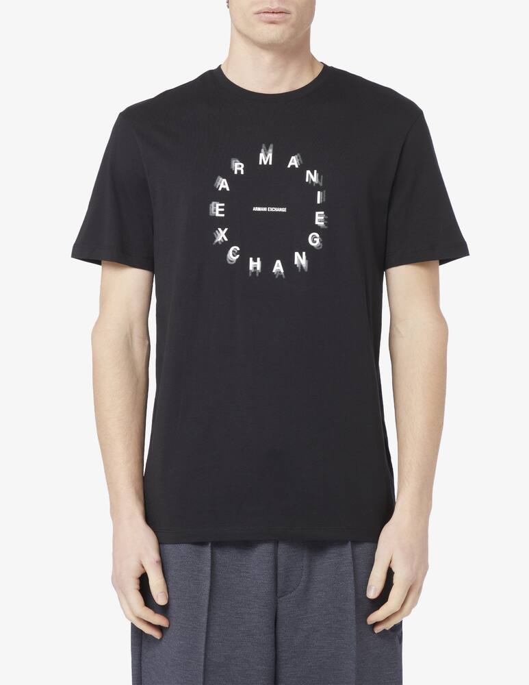 Armani Exchange Maglietta regular fit big logo centrale circolare - immagine 1 Armani Exchange Maglietta regular fit big logo centrale circolare - immagine 1