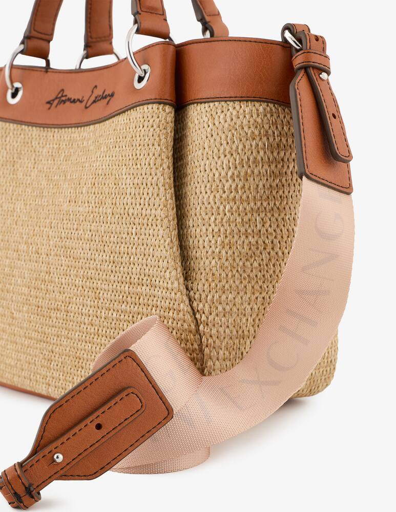 rinascente Armani Exchange Borsa shopper M in rafia