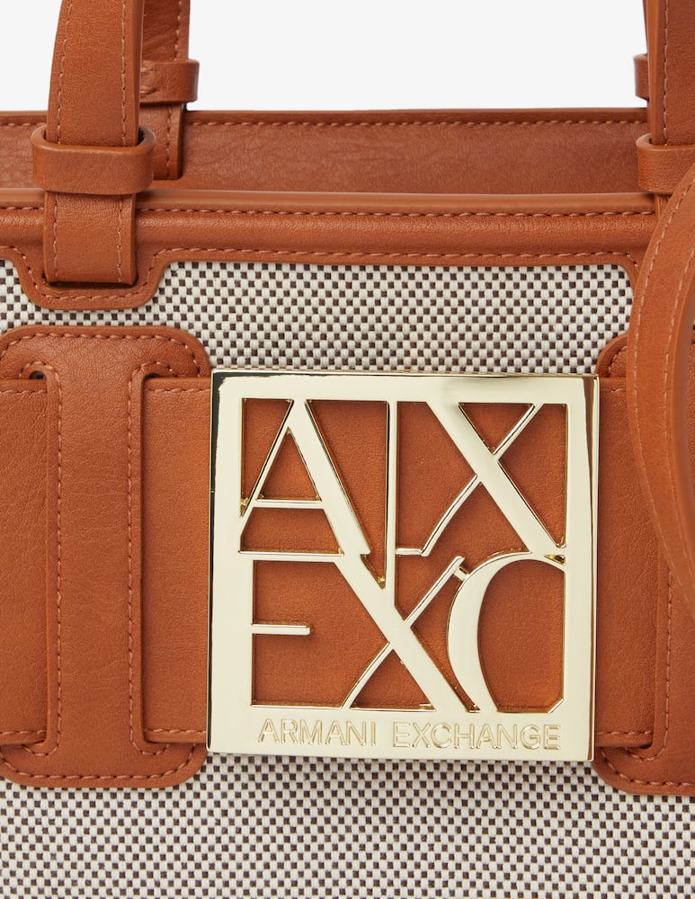 rinascente Armani Exchange Tote bag M buckle logo