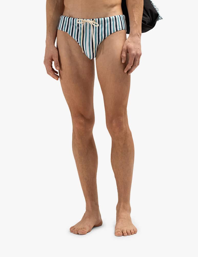 rinascente Mosso Slip mare con stampa righe