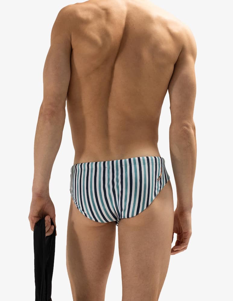 rinascente Mosso Slip mare con stampa righe