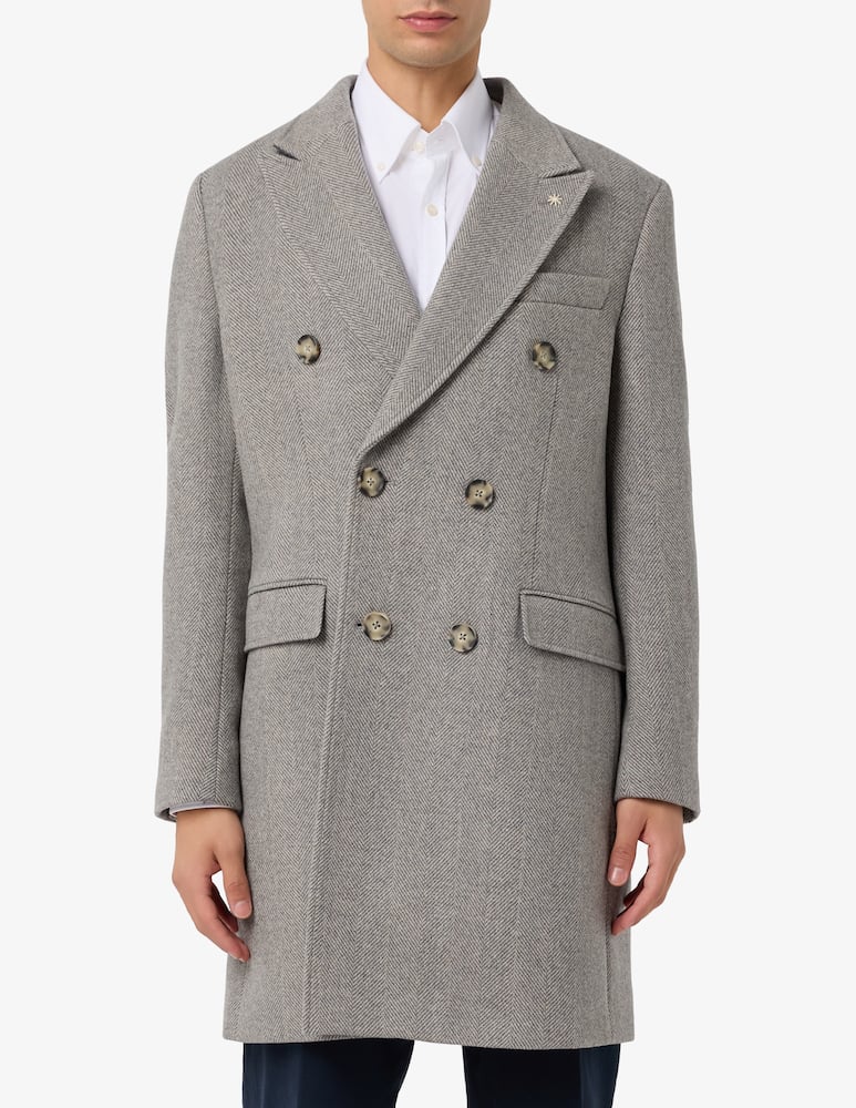 rinascente Manuel Ritz Herringbone double-breasted coat