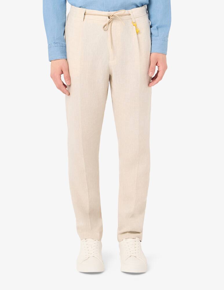 Manuel Ritz Pantaloni con coulisse una pince in lino Mix&Match - immagine 1 Manuel Ritz Pantaloni con coulisse una pince in lino Mix&Match - immagine 1