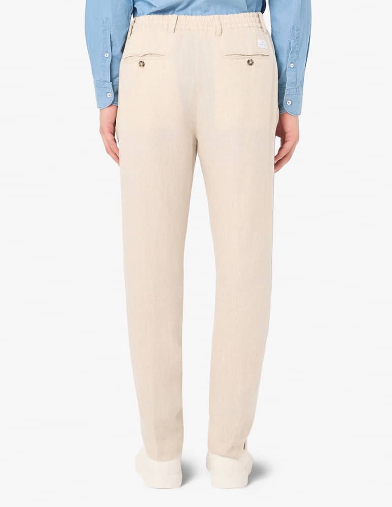 rinascente Manuel Ritz Pantaloni con coulisse una pince in lino Mix&Match