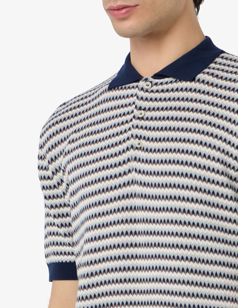 Manuel Ritz Polo jacquard zigzag - immagine 4 Manuel Ritz Polo jacquard zigzag - immagine 4