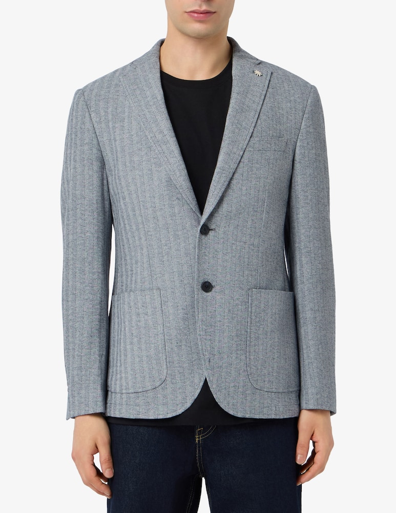 rinascente Manuel Ritz Giacca monopetto in jersey spigato Drop 8