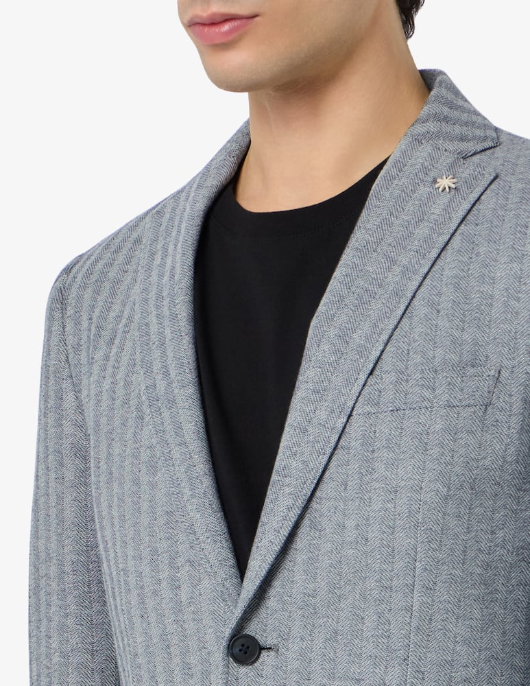 rinascente Manuel Ritz Giacca monopetto in jersey spigato Drop 8