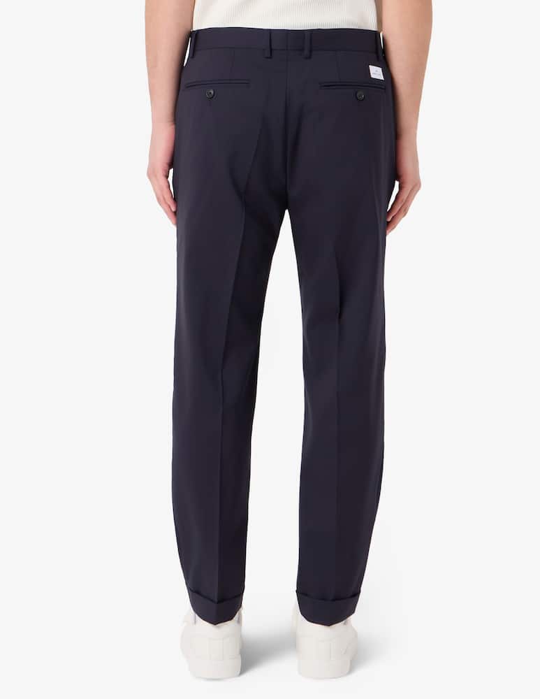 rinascente Manuel Ritz Pantaloni una pince in fresco lana slim fit Mix&Match