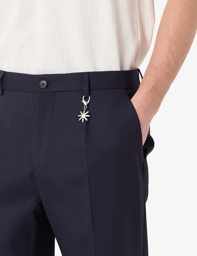 rinascente Manuel Ritz Pantaloni una pince in fresco lana slim fit Mix&Match