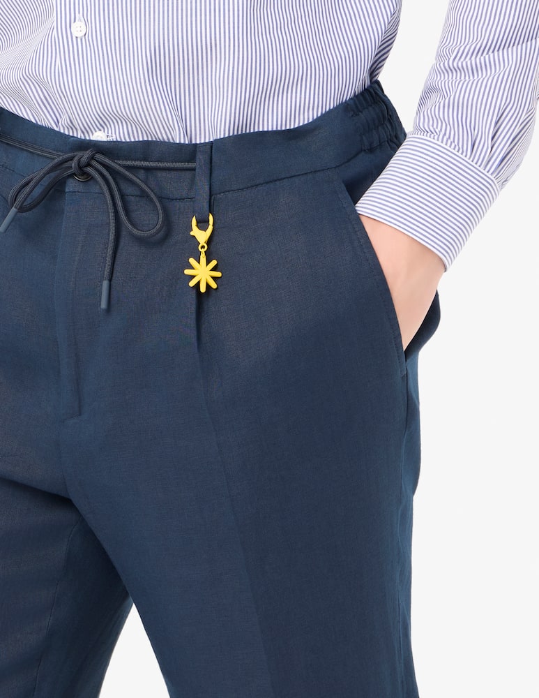rinascente Manuel Ritz Pantalone con coulisse una pince in lino Mix&Match