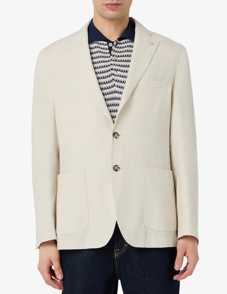 rinascente Manuel Ritz Linen single breasted jacket