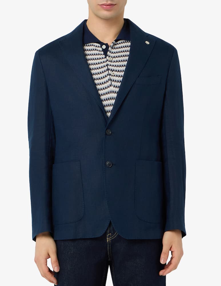 rinascente Manuel Ritz Linen single breasted jacket