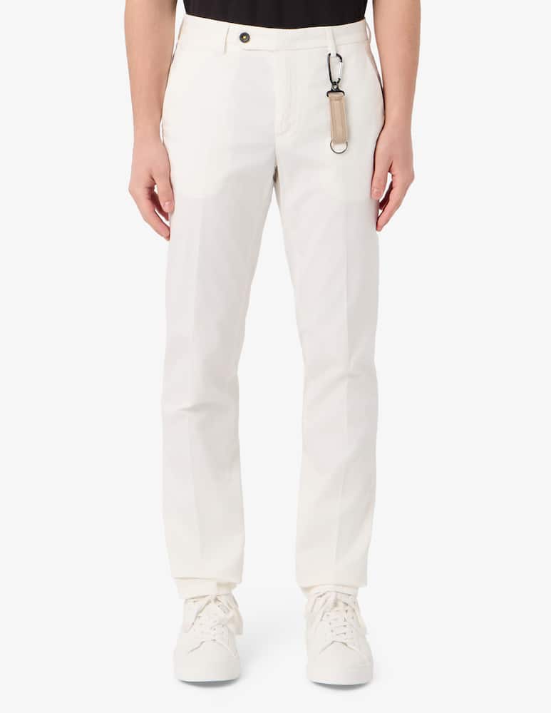 rinascente Manuel Ritz Pantaloni una pince in gabardina tinto capo slim fit