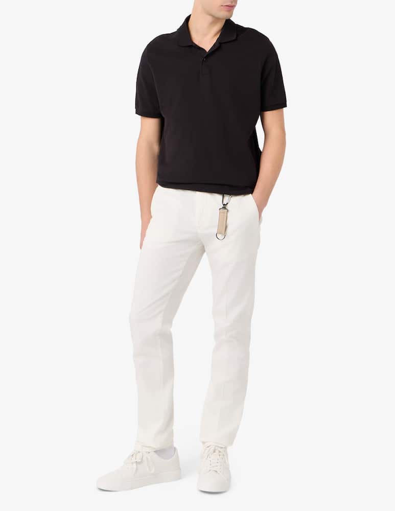 rinascente Manuel Ritz Pantaloni una pince in gabardina tinto capo slim fit