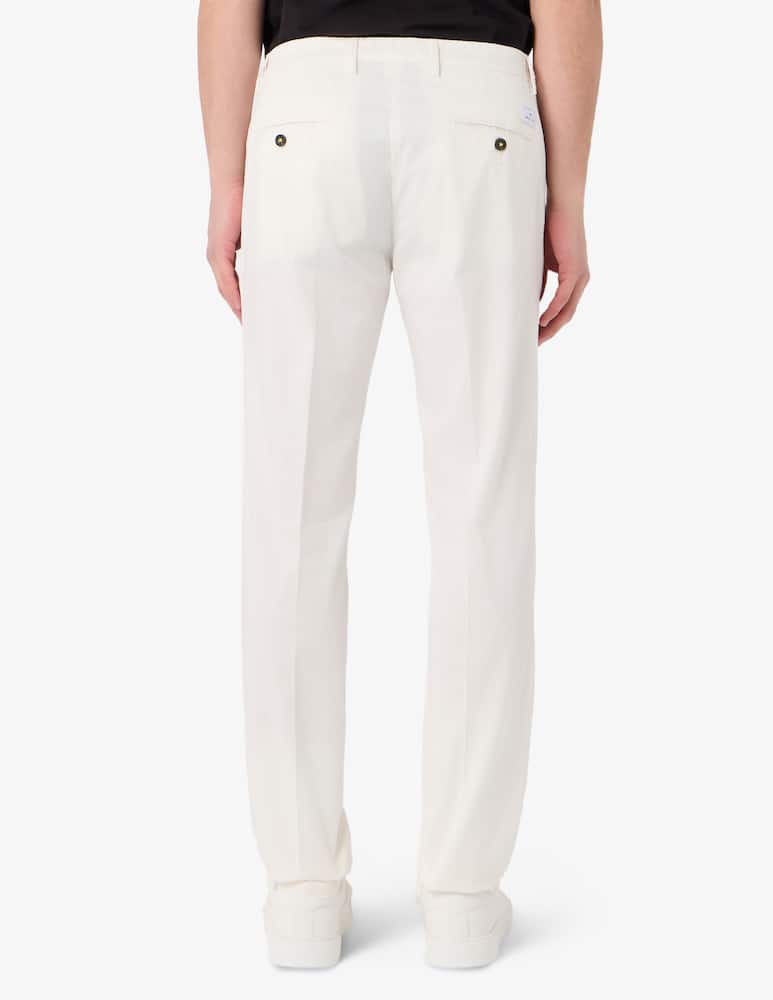 rinascente Manuel Ritz Pantaloni una pince in gabardina tinto capo slim fit