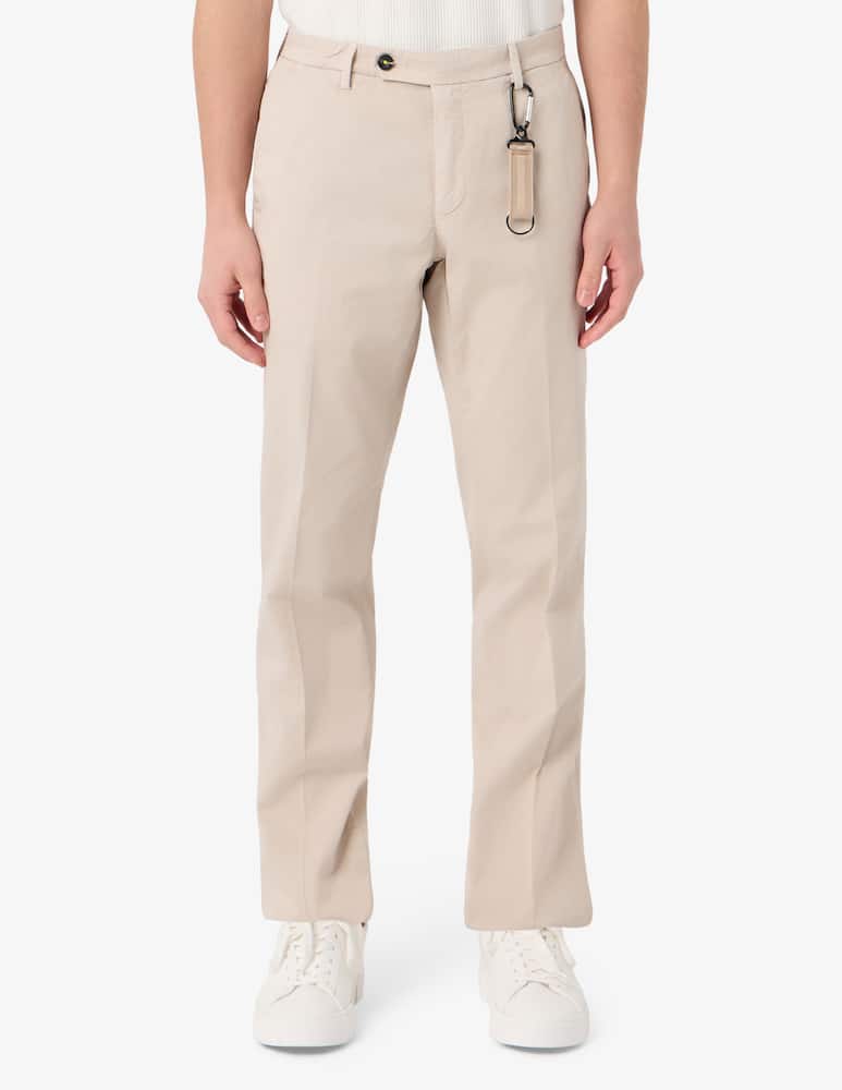 rinascente Manuel Ritz Pantaloni una pince in gabardina tinto capo slim fit