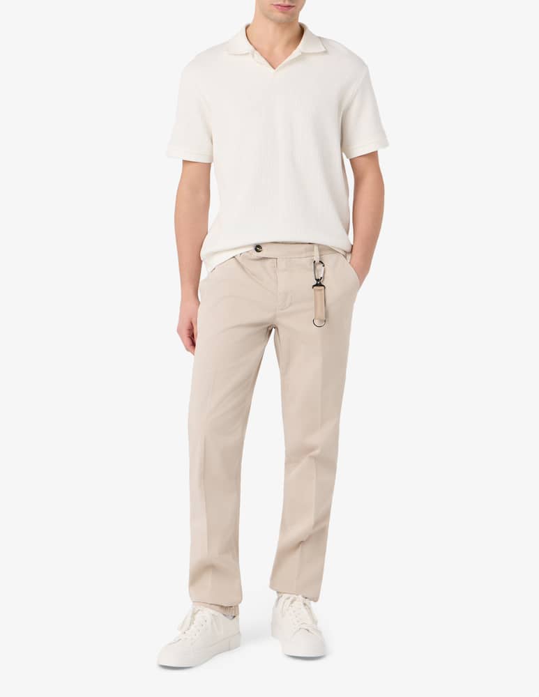 rinascente Manuel Ritz Pantaloni una pince in gabardina tinto capo slim fit