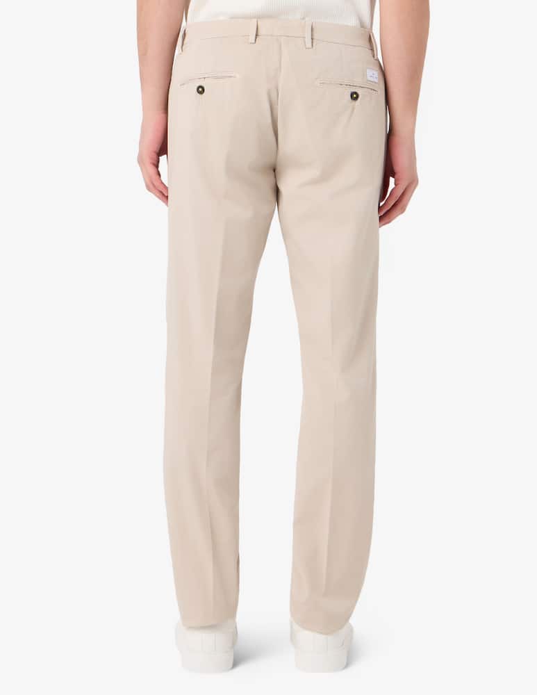 rinascente Manuel Ritz Pantaloni una pince in gabardina tinto capo slim fit