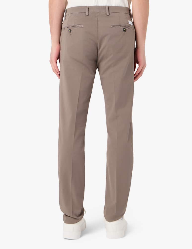 rinascente Manuel Ritz Pantaloni una pince in gabardina tinto capo slim fit