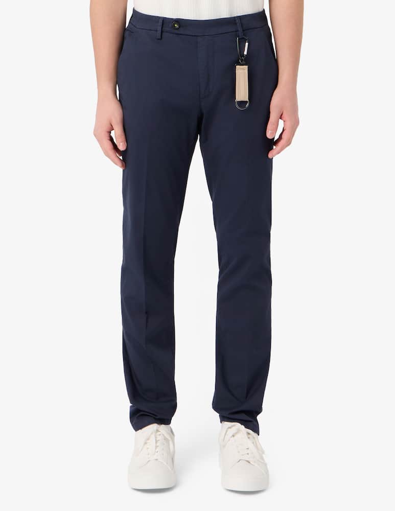 rinascente Manuel Ritz Pantaloni una pince in gabardina tinto capo slim fit