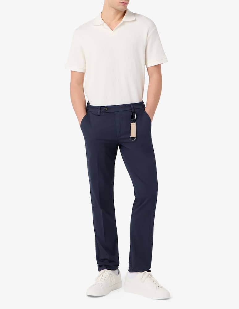 rinascente Manuel Ritz Pantaloni una pince in gabardina tinto capo slim fit