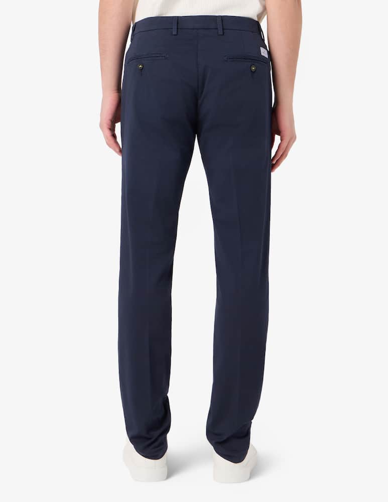 rinascente Manuel Ritz Pantaloni una pince in gabardina tinto capo slim fit