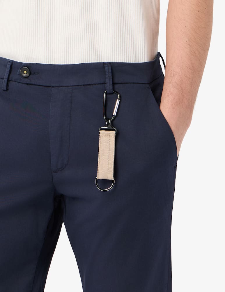 rinascente Manuel Ritz Pantaloni una pince in gabardina tinto capo slim fit