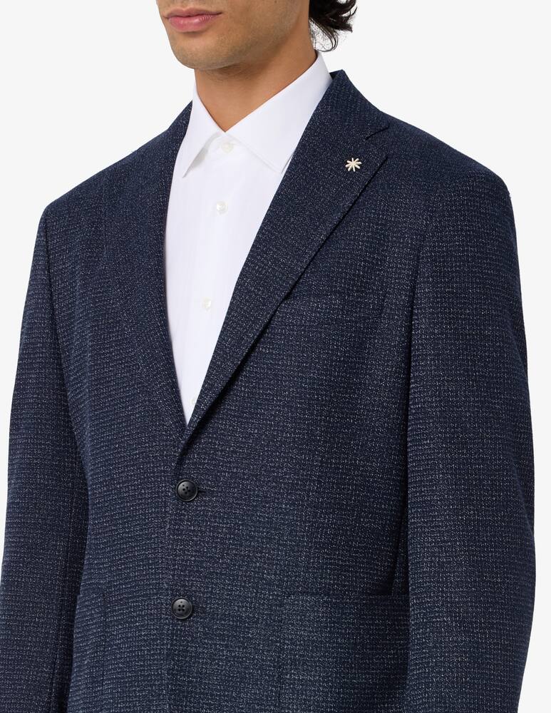 rinascente Manuel Ritz Giacca monopetto sfoderatain jersey di cotone microstrutturata