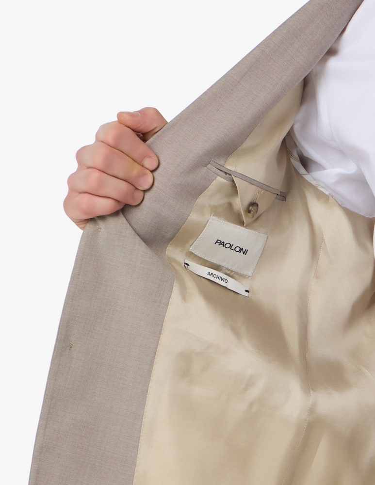 Paoloni Abito monopetto in grisaglia di lana Marzotto Drop 6 - immagine 3 Paoloni Abito monopetto in grisaglia di lana Marzotto Drop 6 - immagine 3