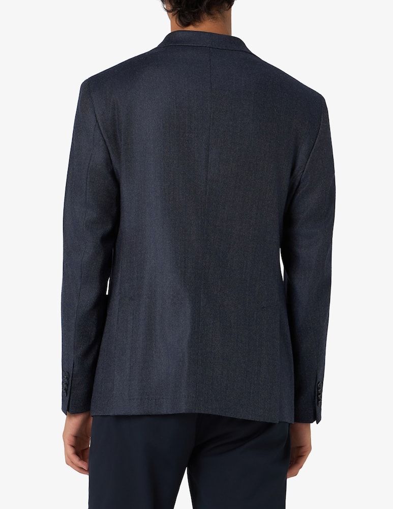 Manuel Ritz Giacca monopetto semi sfoderata in misto lana effetto denim - immagine 3 Manuel Ritz Giacca monopetto semi sfoderata in misto lana effetto denim - immagine 3
