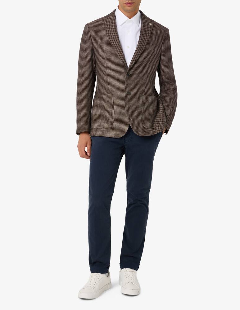 rinascente Manuel Ritz Giacca monopetto semi sfoderata in cotone pied-de-poule Drop8