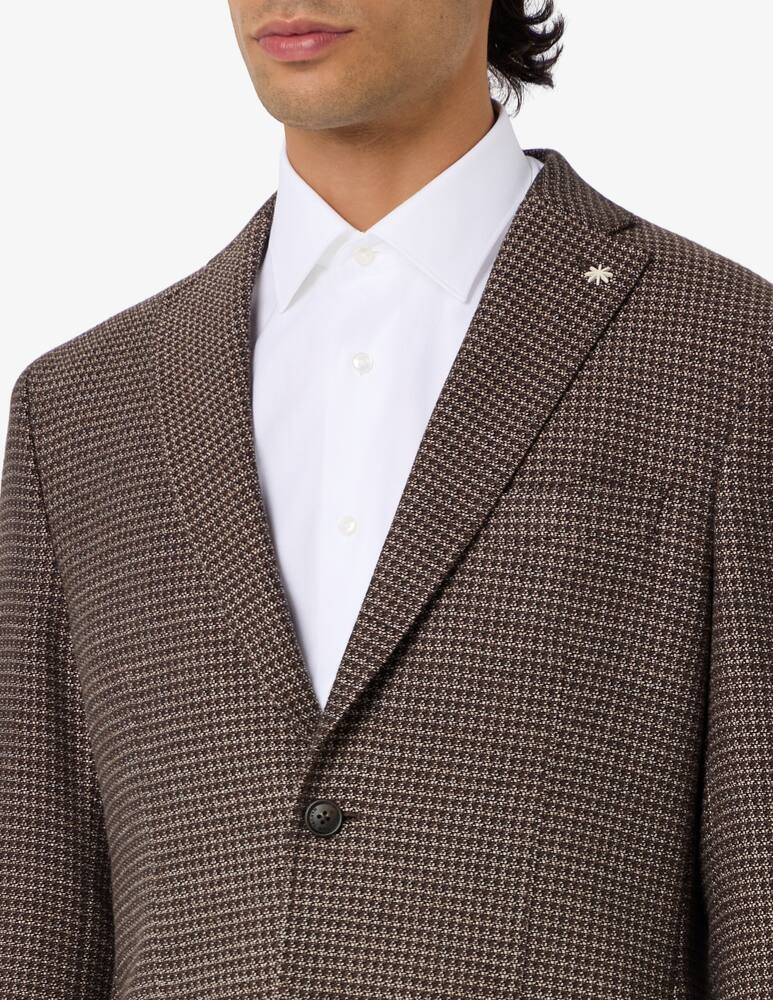 rinascente Manuel Ritz Giacca monopetto semi sfoderata in cotone pied-de-poule Drop8