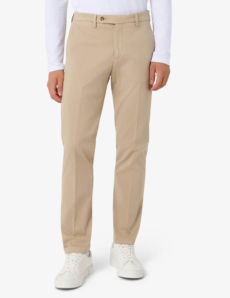 Paoloni Pantaloni chino in gabardina di cotone tinto capo - immagine 1 Paoloni Pantaloni chino in gabardina di cotone tinto capo - immagine 1