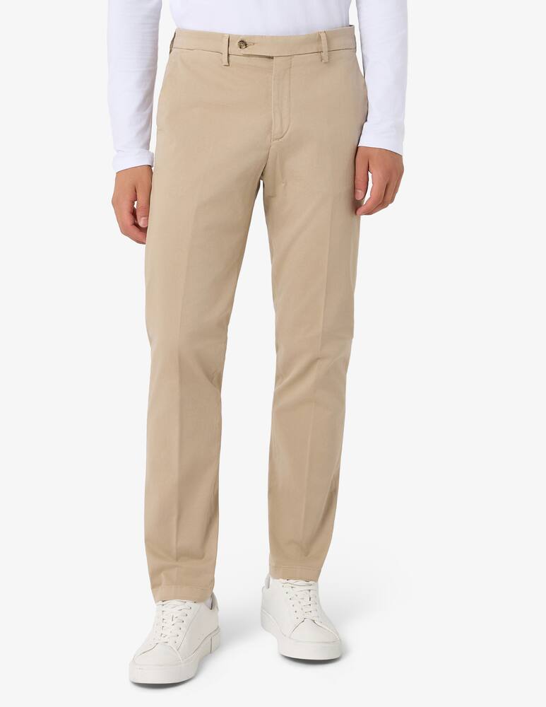 rinascente Paoloni Pantaloni chino in gabardina di cotone tinto capo