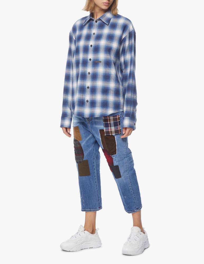 rinascente Dsquared2 Check print cotton shirt