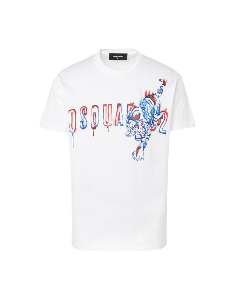 rinascente Dsquared2 Doodle logo c t-shirt - white