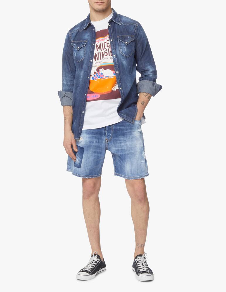 rinascente Dsquared2 Maglietta mice twin slouch - bianco