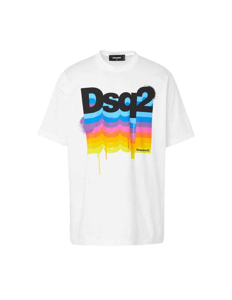rinascente Dsquared2 Maglietta multicolor dsq2 slouch - bianco