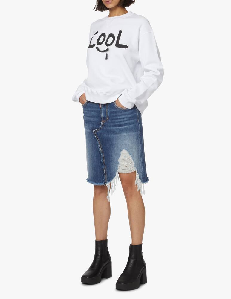 rinascente Dsquared2 Felpa girocollo in cotone Cool - bianco