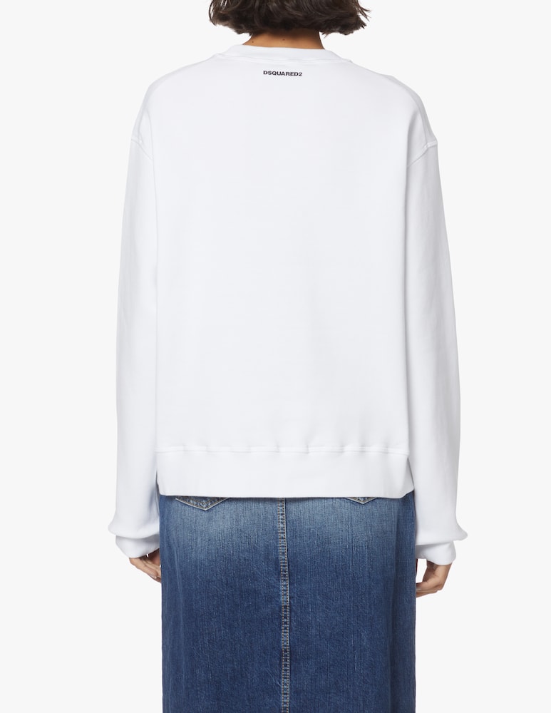 rinascente Dsquared2 Felpa girocollo in cotone Cool - bianco