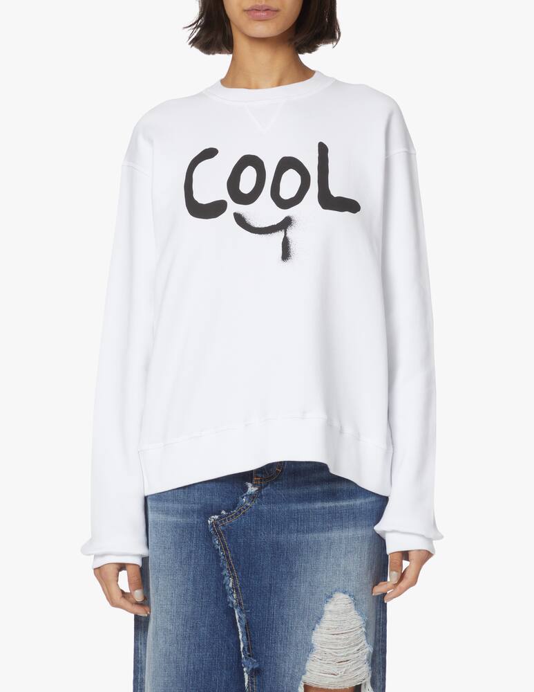rinascente Dsquared2 Felpa girocollo in cotone Cool - bianco
