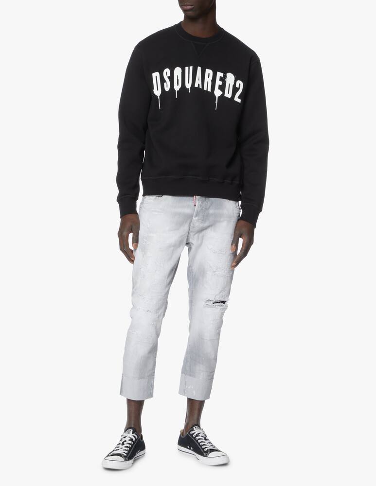 rinascente Dsquared2 Roundneck logo spray cool sweat - black