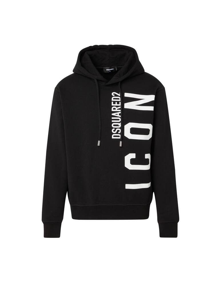 rinascente Dsquared2 Felpa con cappuccio icon logo verticale - nero