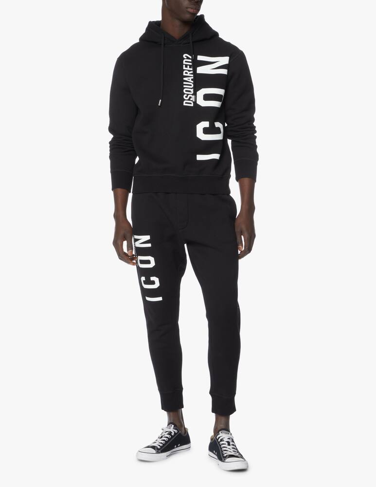 rinascente Dsquared2 Felpa con cappuccio icon logo verticale - nero