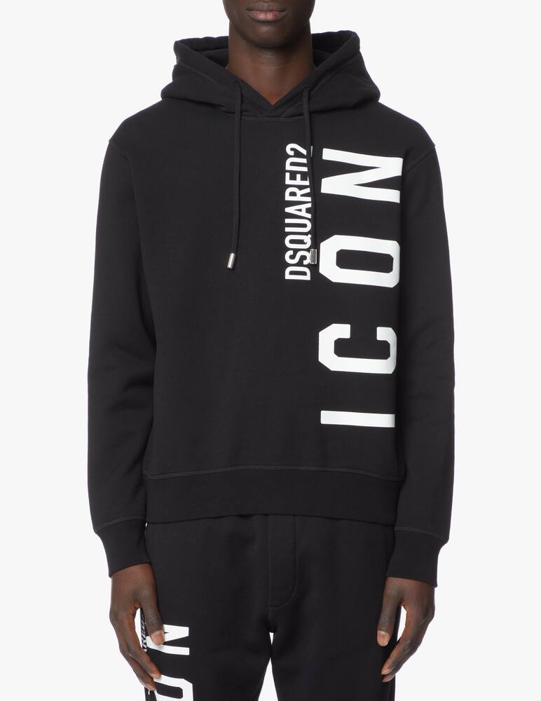 rinascente Dsquared2 Felpa con cappuccio icon logo verticale - nero