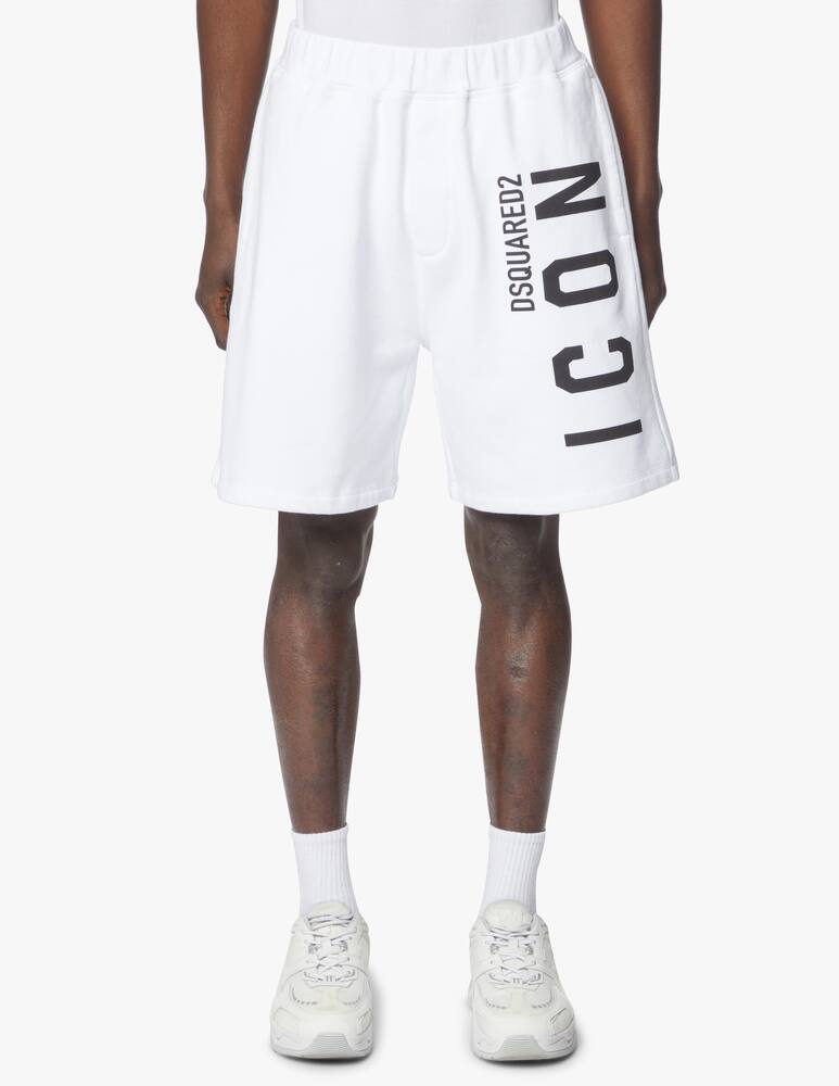 rinascente Dsquared2 Bermuda icon relax logo verticale - bianco