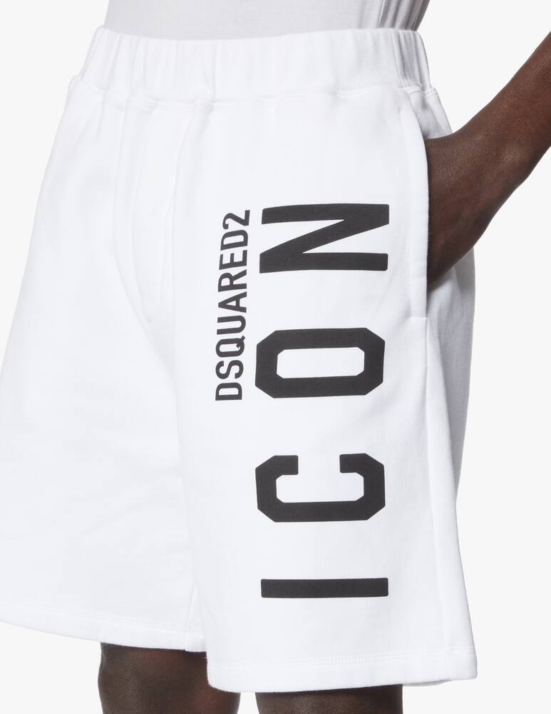 rinascente Dsquared2 Bermuda icon relax logo verticale - bianco